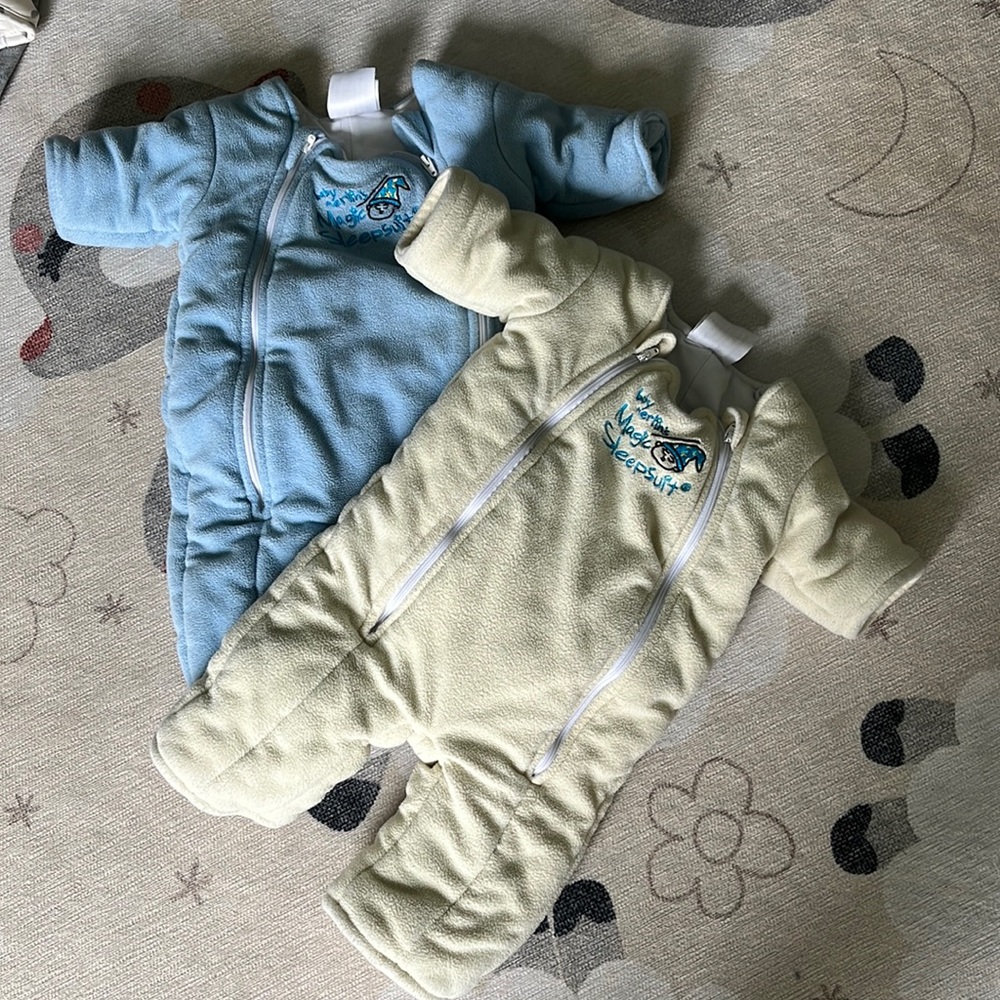 TWO sleep suits